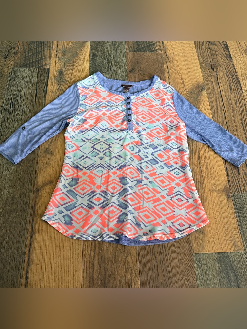 Bit & Bridle Coral and Light Purple Geometric
